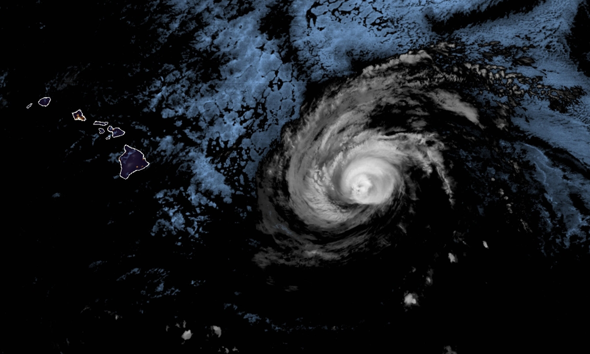 Hurricane Douglas heads toward Hawaii, USA
