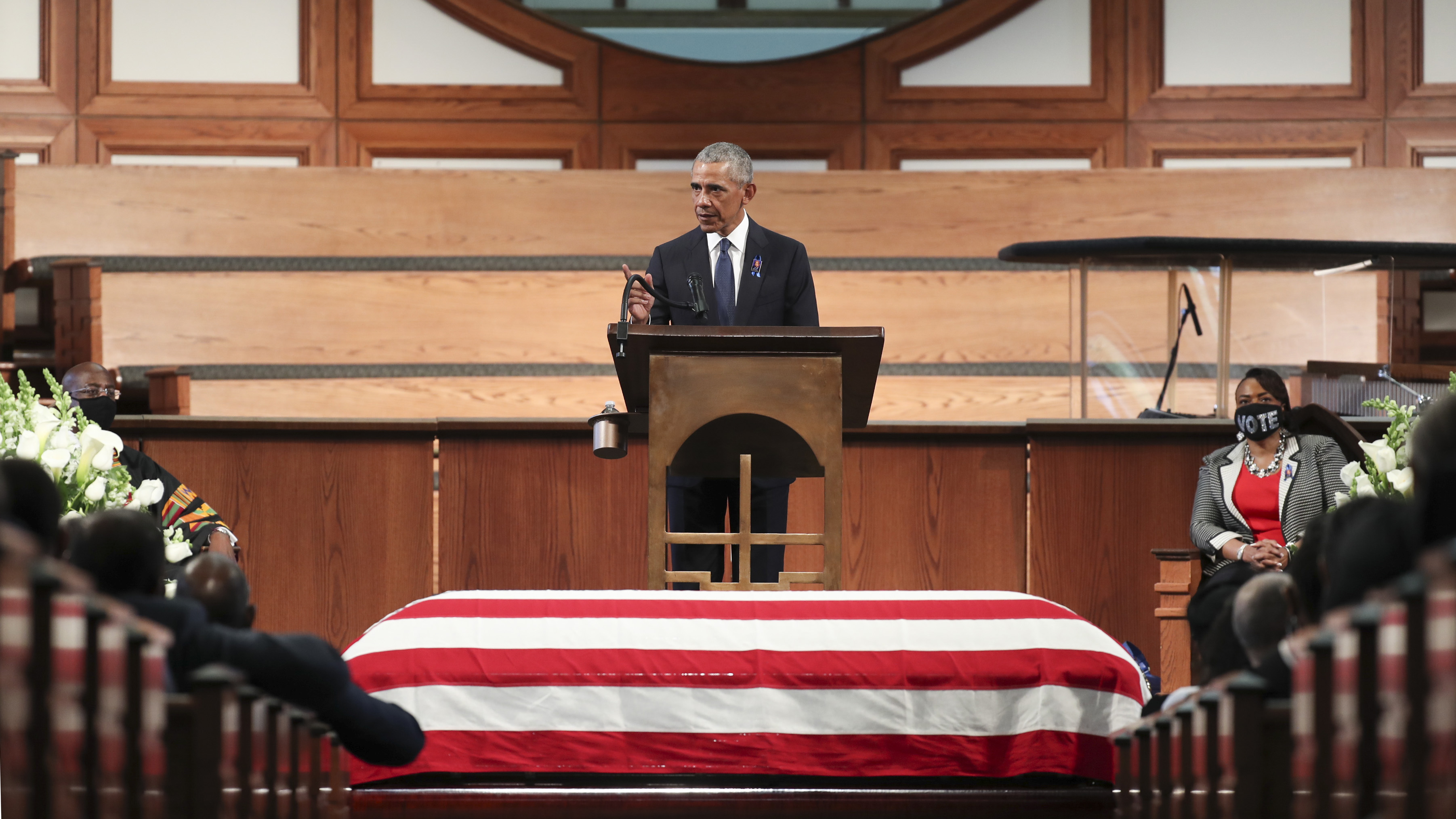 Obama takes aim at Trump in fiery eulogy for Civil Rights icon John Lewis