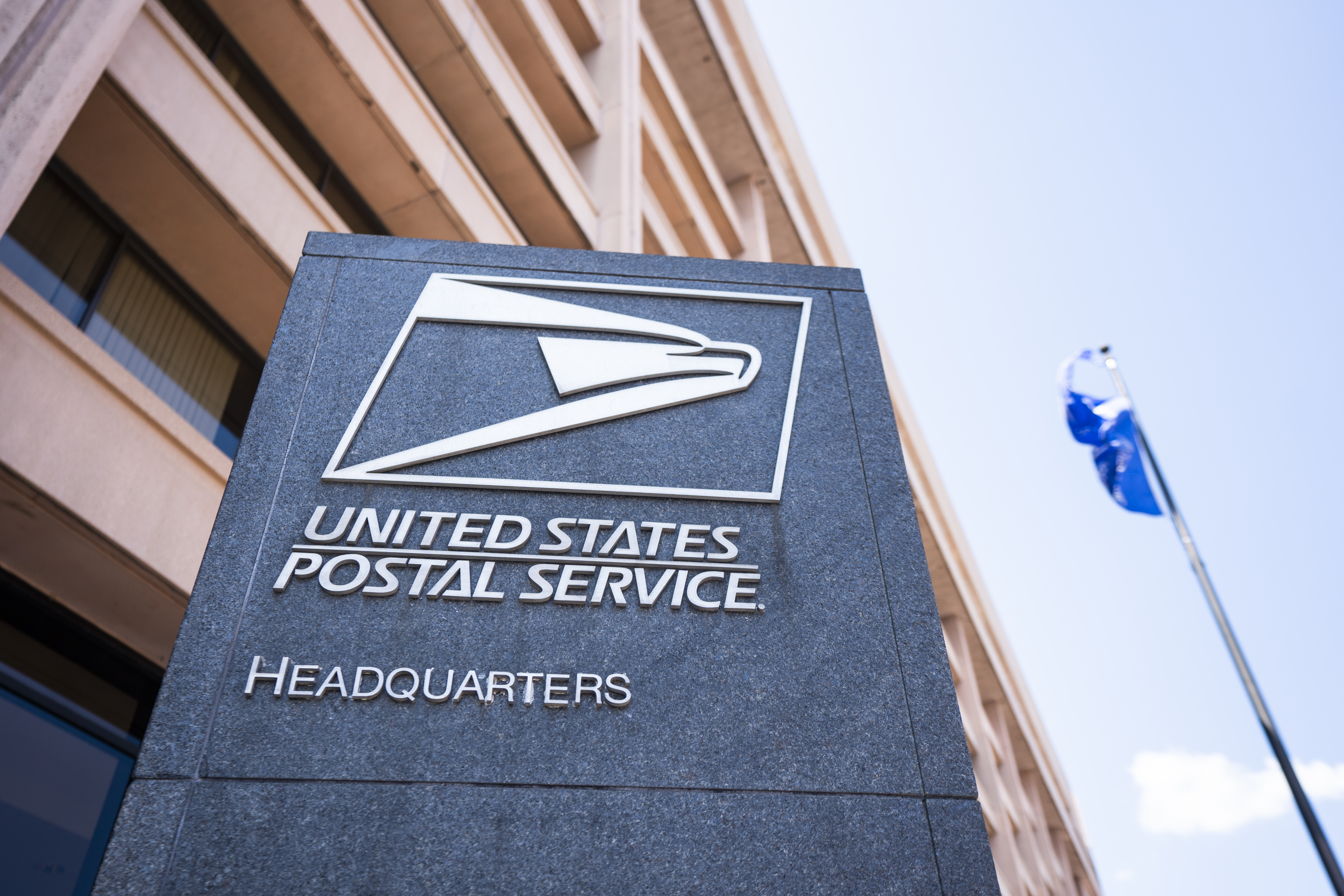 Democratic lawmakers speak outside USPS headquarters