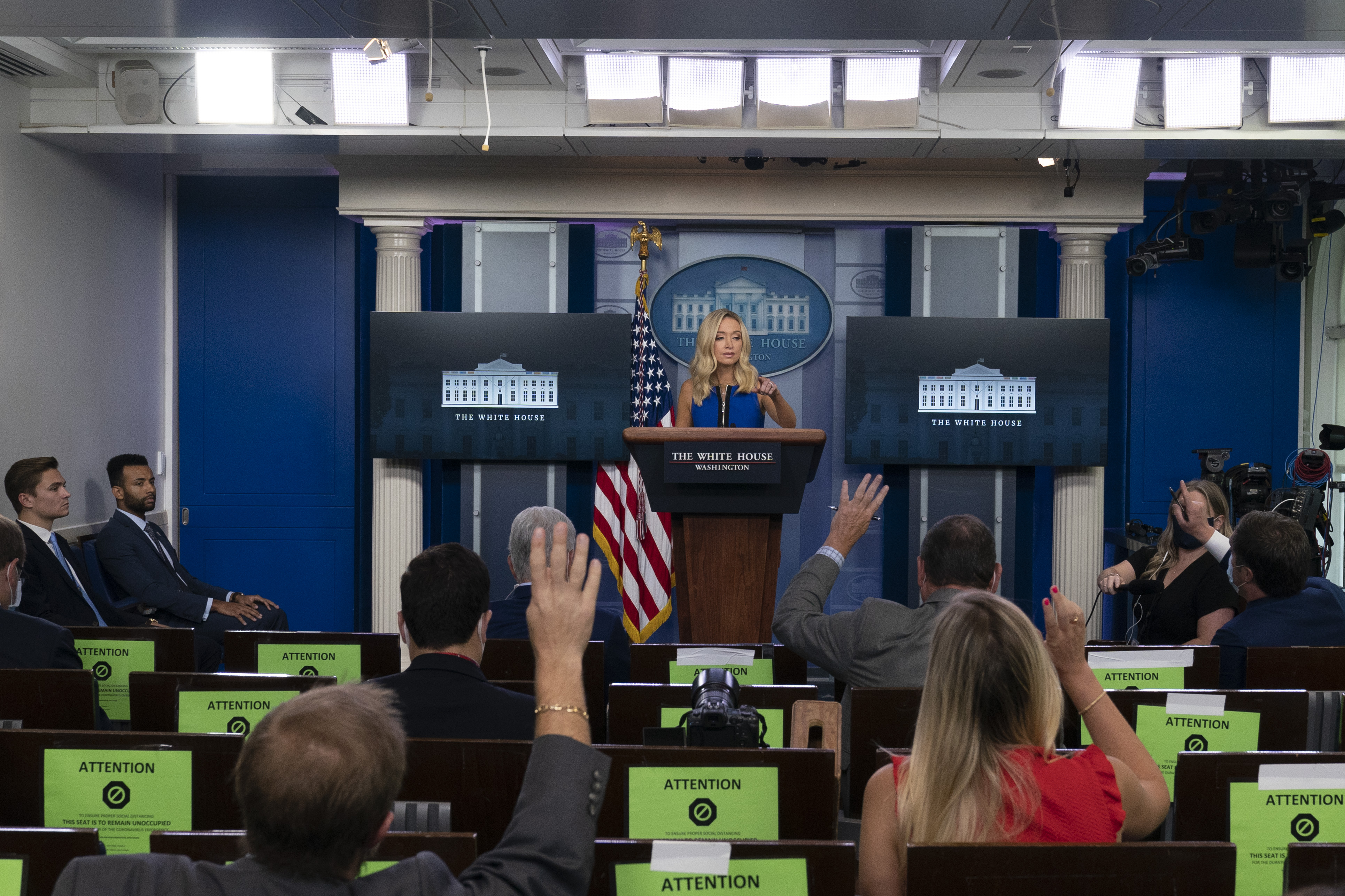 Press Secretary Kayleigh McEnany holds a news briefing