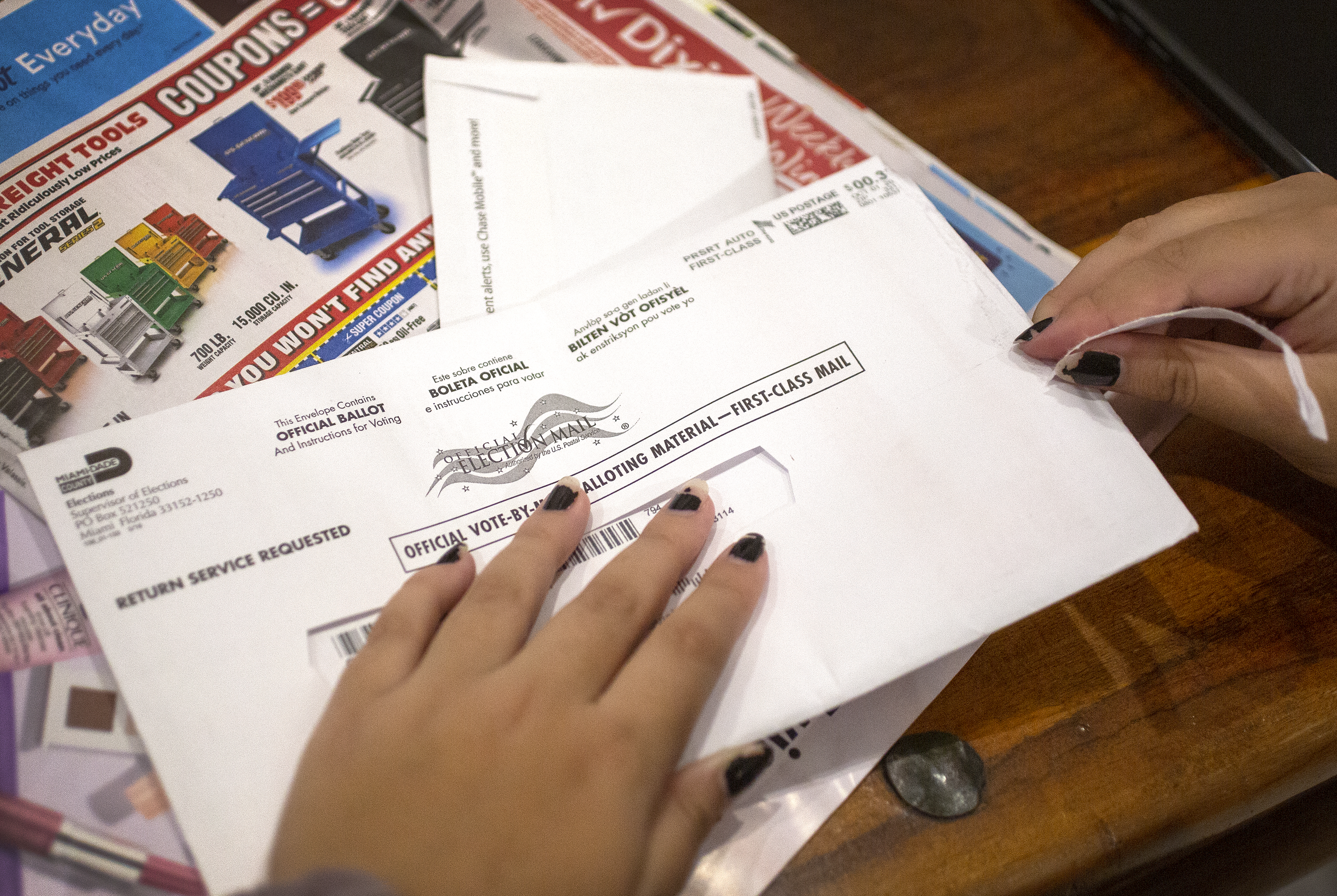 Vote-by-mail balloting material in Florida