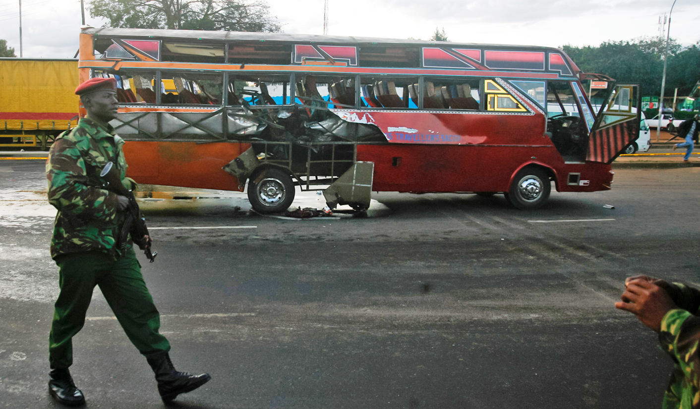 At least one killed in twin blasts in Nairobi