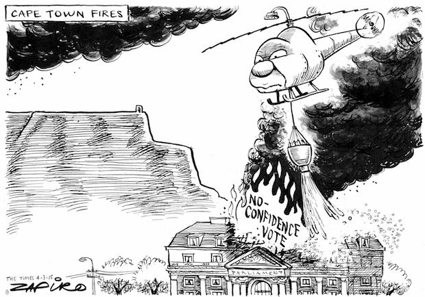 The Cape Town Fires and the No Confidence Vote in Parliament
