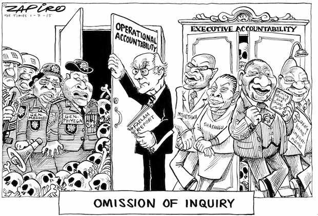 Farlam Report : Omission of Inquiry
