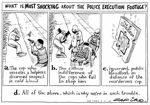 What is most shocking about the police execution footage?