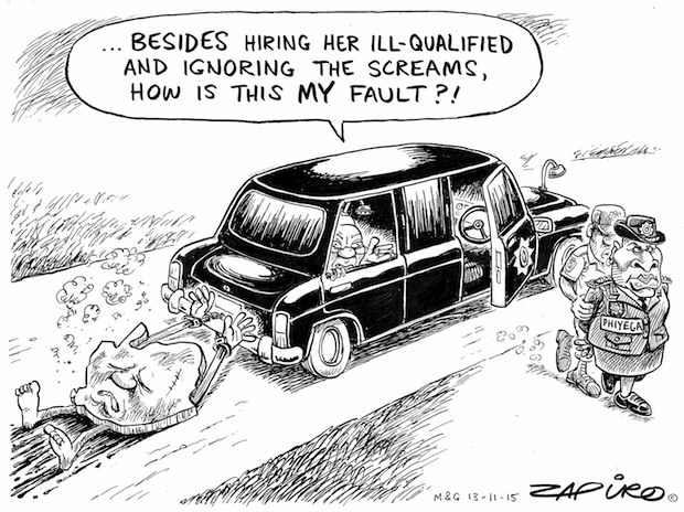 Phiyega guilty of fraud, perjury, Zuma guilty of?