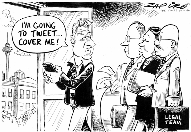 Gareth Cliff, Tweets and Lawyers