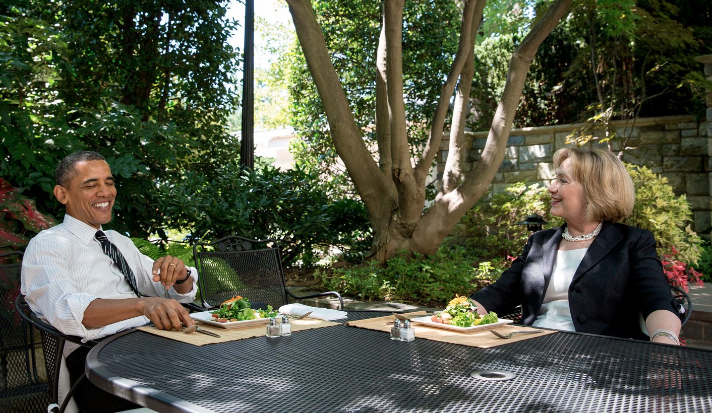 Attention 2016 watchers: Hillary Clinton has lunch at the White House