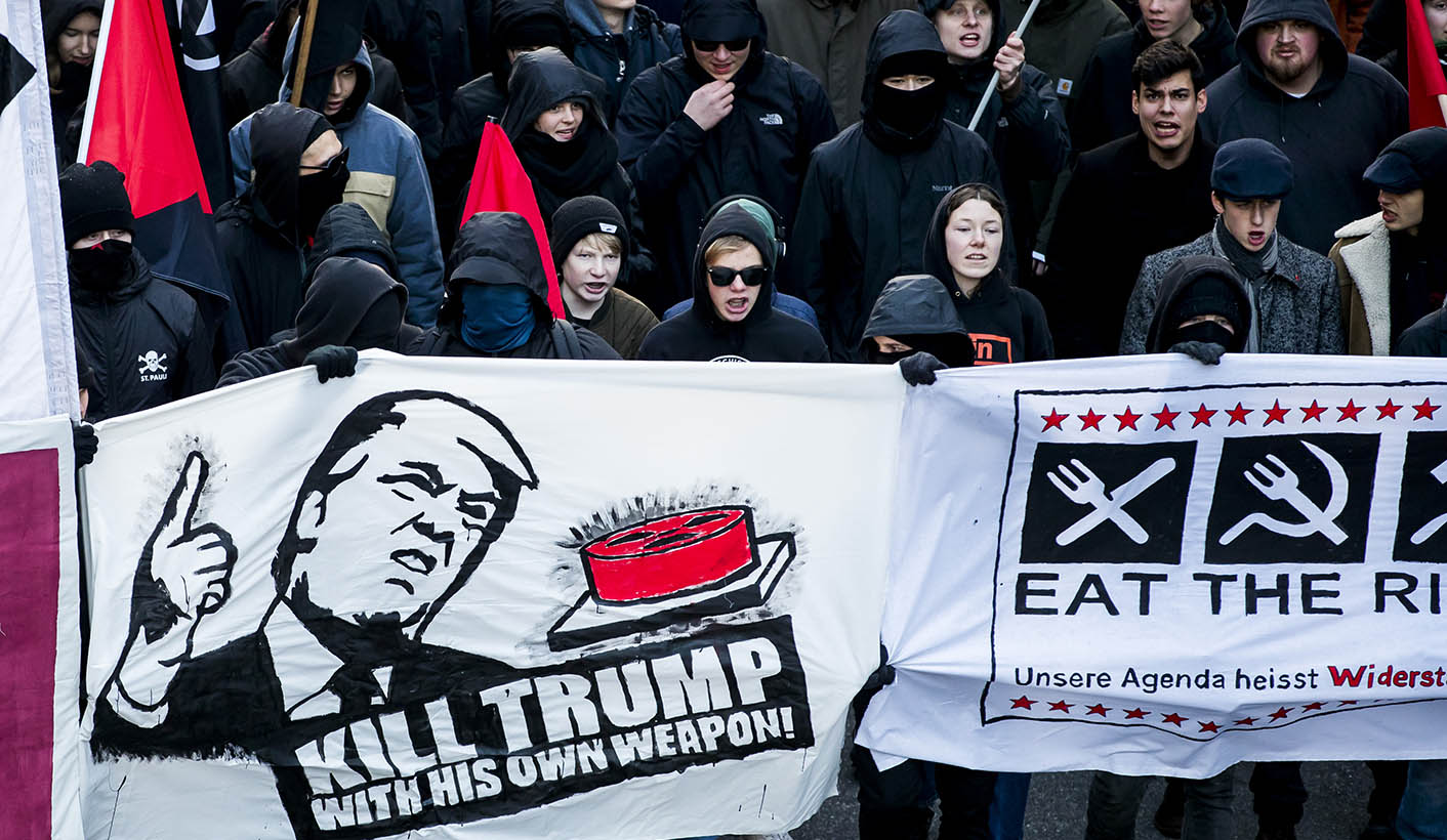 Protest in Bern against World Economic Forum