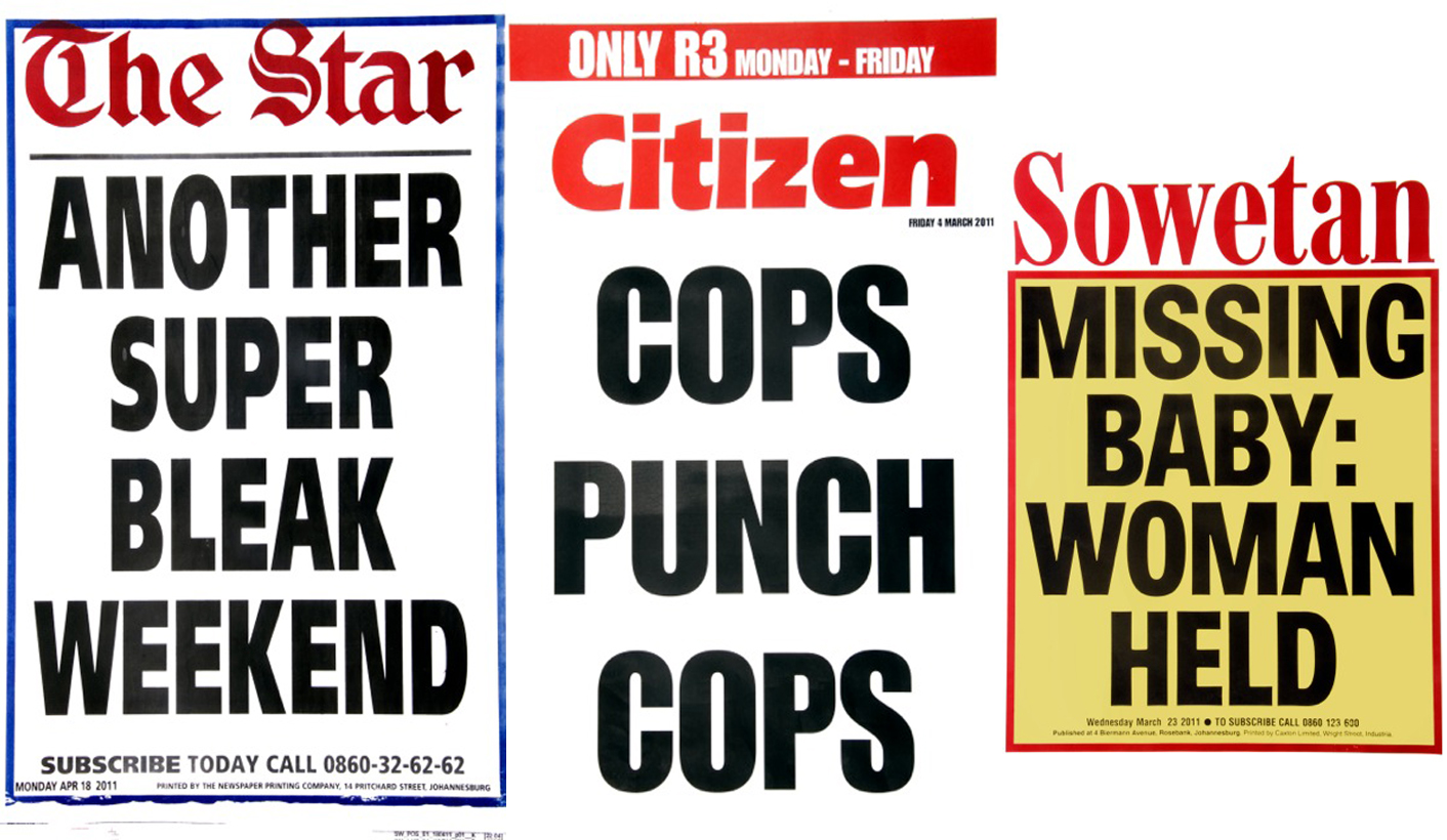 Frozen chicken train wreck: South Africa's history in street posters