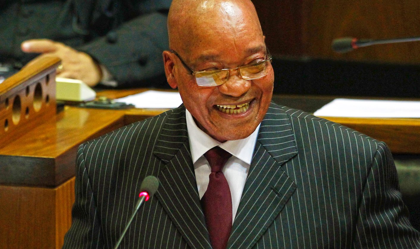 South African President Jacob Zuma delivers his State of the Nation address at Parliament in Cape Town