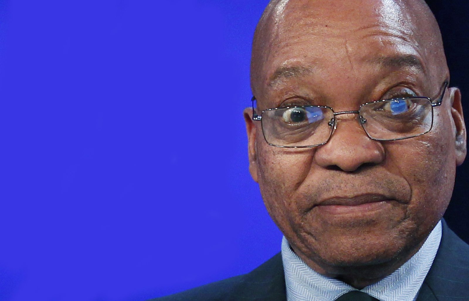 South African President Zuma attends a session at the World Economic Forum in Davos