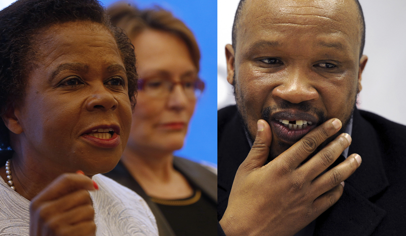 Anti-apartheid activist Mamphela Ramphele speaks at a news conference in Cape Town