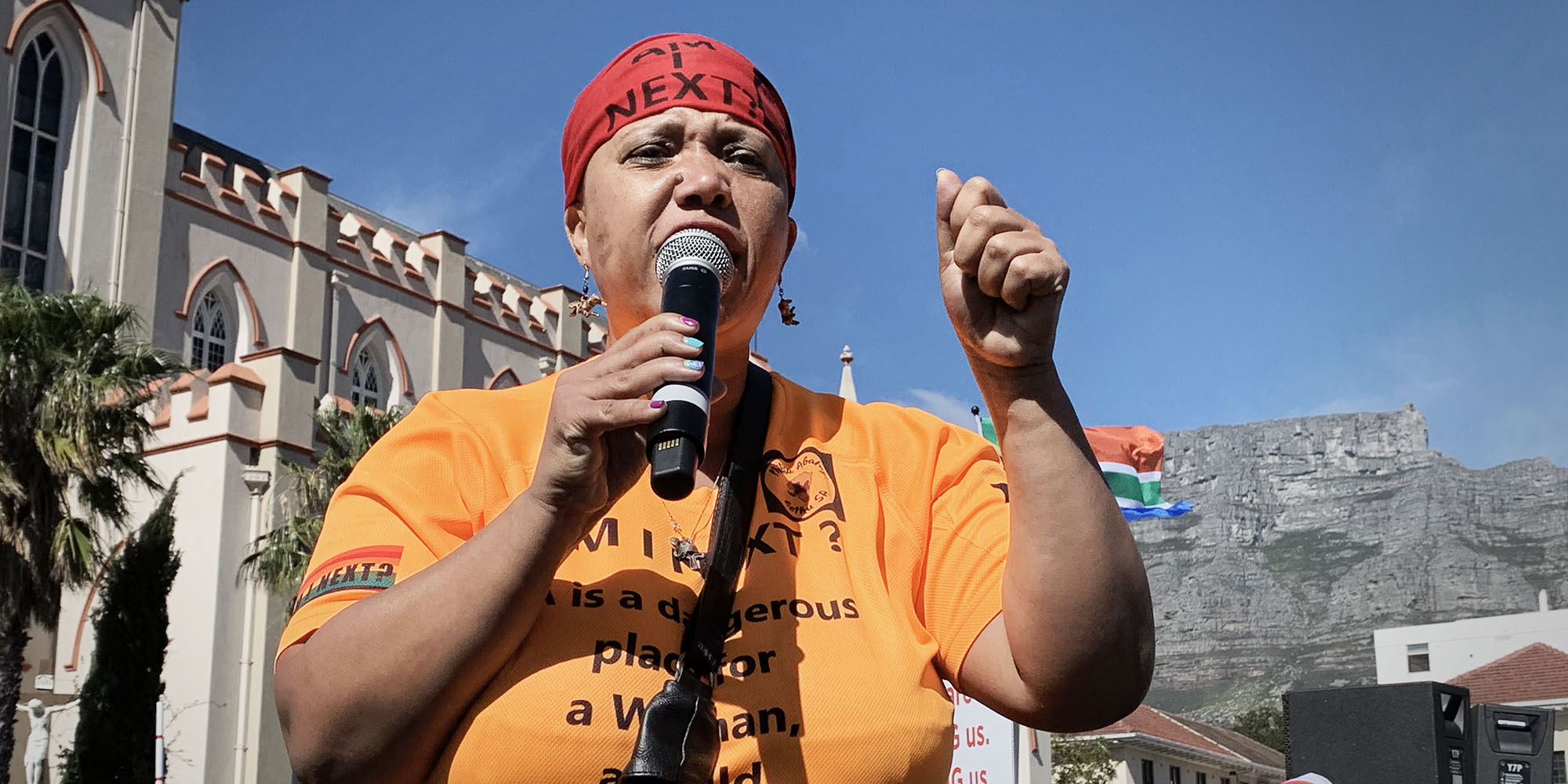 ‘You will not moer us today’: Lucinda Evans to police at the #AmINext Parliament protest