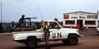 1994 - UN troops in Cyangugu. Few knew at the time that the French were assisting the 'Interahamwe', the perpetrators of the genocide, to flee into Zaire (Photographs: Angus Begg)