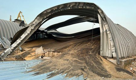 Russian drone attack destroys Danube port grain silos; Kyiv says troops have liberated village in south