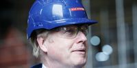Boris Johnson at a BAE Systems shipyard in Glasgow in 2019, while running to be leader of Britain’s Conservative Party. (Photo: EPA / Robert Perry)<br>