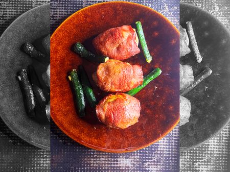 AirFryday: Bacon-wrapped, cheese-stuffed chicken thighs