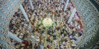  Bangladeshi Muslim faithfuls attend Eid al-Fitr prayers at the Baitul Mukarram National Mosque in Dhaka, Bangladesh, 11 April 2024. Muslims worldwide celebrate Eid al-Fitr, a two or three-day festival at the end of the Muslim holy fasting month of Ramadan. It is one of the two major holidays in Islam. During Eid al-Fitr, many people travel to visit relatives and loved ones, and children receive new clothes and money to spend on the occasion.  EPA-EFE/MONIRUL ALAM