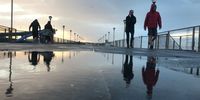 Social distancing</p>
<p> I run a small cell phone photo competition group. We have been going for 5 years!. After every season of about 30 weeks, we vote for "the pic of the series". The attached photo came second in our last series. It was taken on the promenade at Muizenberg, Cape Town.