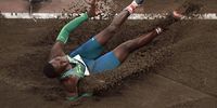epa09382655 Alexsandro Melo of Brazil competes the Men's Long Jump Qualification Group B during the Athletics events of the Tokyo 2020 Olympic Games at the Olympic Stadium in Tokyo, Japan, 31 July 2021.  EPA-EFE/CHRISTIAN BRUNA