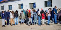 Voters line up outside a health centre to cast their votes for the presidential election in a health centre in Hargeisa, self-recognised Somaliland, 13 November 2024. (Photo: EPA-EFE / Isak Abdiamin)