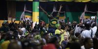 Delegates sing in celebration of Ramaphosa's second term in the aftermath of the announcement of his second presidential term at the ANC's 55th national conference at Nasrec in Johannesburg, South Africa on 19 December 2022. (Photo: Leila Dougan)
