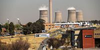 Sasol towers in the Secunda industrial complex.