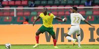 Vincent Aboubakar of Cameroon challenged by Jeffry Fortes of Cape Verde during the 2021 Africa Cup of Nations Afcon Finals football match between Cape Verde and Cameroon at Olembe Stadium in Yaounde, Cameroon on 17 January 2022 ©Muzi Ntombela/BackpagePix