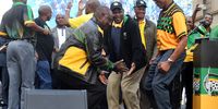 The Siyabonga Re a Leboga rally(express gratitude) to the voters was held outside Luthuli House ANC Headquaters,president Cyril Ramaphosa gave a speech, and later danced to music with other party leaders such as Ace Magashule foto Felix Dlangamandla/Netwerk24 story Bonolo Selebano