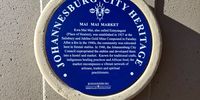 The blue plaque for Mai Mai, writer by Kopano Monaheng. (Photo: Anna Cox)