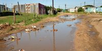 The area where Creche 13 is situated is plagued by water leaks. (Photo: Mike Holmes)