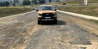 Everest Wildtrak in Bethlehem in the Free State. The Daily Maverick's election road trip is checking national infrastructure. This is a municipal road in Bethlehem in the Free State. (Photo: Ferial Haffajee)