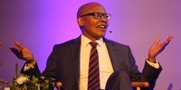 Mzwanele Manyi, Chairman of Afrotone Media Holdings on the panel Business of Truth at the Daily Maverick Gathering in Cape Town, 15 August 2018. Photo: Leila Dougan