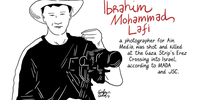 Ibrahim Mohammad Lafi. (Illustration: X, Gianluca Costantini @channeldraw)