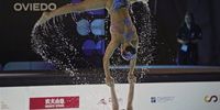 Israeli swimmers perform during the Mixed Team Technical Solo of the World Aquatics Artistic Swimming World Cup 2023 - Super Final at Principe Felipe Auditory in Oviedo, Spain, 02 June 2023.  EPA-EFE/Paco Paredes