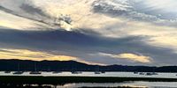 Knysna Lagoon at sunset, from Thesen Island. Photographer: Chris von Ulmenstein <br>