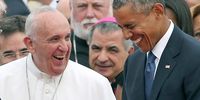 Pope Francis (L) is escorted by U.S. President Barack Obama as he greets and other political and Catholic church leaders after arriving from Cuba September 22, 2015 at Joint Base Andrews, Maryland. Francis will be visiting Washington, New York City and Philadelphia during his first trip to the United States as Pope.  (Photo by Chip Somodevilla/Getty Images)