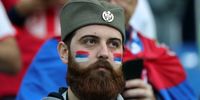 Supporter of Serbia prior the FIFA World Cup 2018 group E preliminary round soccer match between Serbia and Switzerland in Kaliningrad, Russia, 22 June 2018. EPA-EFE/ARMANDO BABANI  