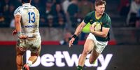 Ethan Hooker of the Springboks during the 2025 Castle Lager Incoming Series match between South Africa and Italy at Nelson Mandela Bay Stadium on July 12, 2025 in Gqeberha, South Africa. (Photo: Anton Geyser / Gallo Images)