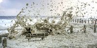 Huge waves  smash against  the breakwater at Three Anchor Bay on 8 July 2024 in Cape Town, South Africa. The South African Weather Service has predicted below-normal rainfall across the Western Cape for this autumn and winter. (Photo: Gallo Images / Brenton Geach)
