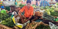 Neela Subramoney, gadra beans and karela. Photo: Wanda Hennig