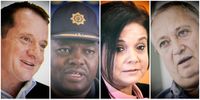 Jannie Durand.(Photo by Gallo Images / Foto24 / Denzil Maregele)|National Police Commissioner Fannie Masemola (Photo by Gallo Images/Beeld/Deaan Vivier)|National Director of Public Prosecutions (NPPA) Adv Shamila Batohi.(Photo by Gallo Images / Phill Magakoe)|Neal Froneman, chief executive officer of Sibanye Gold Ltd.Photo: Waldo Swiegers/Bloomberg via Getty Images