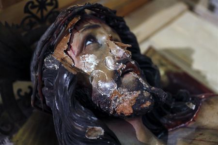 The Day in Pictures: Jesus statue vandalized at the chapels of the Condemnation and Flagellation, Bogota observes a day without cars and motorcycles