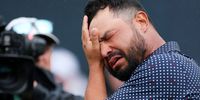 J. J. Spaun of the United States reacts after putting in to win on the 18th green during the final round of the 125th U.S. OPEN at Oakmont Country Club on June 15, 2025 in Oakmont, Pennsylvania. (Photo by Andy Lyons/Getty Images)