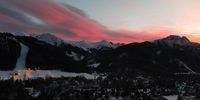 The sun sets over the Tatra Mountains in Zakopane, Poland, 17 December 2023. Characteristic lenticular clouds appeared over the mountains, usually heralding a change in the weather and a halny wind, a warm foehn wind.  EPA-EFE/GRZEGORZ MOMOT POLAND OUT