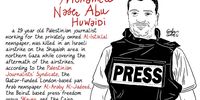 Journalist, Mohamed Naser Abu Huwaidi (Illustration: X, Gianluca Costantini @channeldraw)