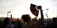 Attendees watch SOFI TUKKER perform  during the Coachella Valley Music and Arts Festival in Indio, California, USA, 22 April 2023. The 22nd Coachella Festival takes place from 21 April to 23 April 2023.  EPA-EFE/CAROLINE BREHMAN