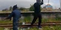 Gangsters at Netreg station in Bonteheuwel demanding "protection fees" from Prasa's subcontractors who are working to restore service to the Central Line. Photo: Screengrabs from video