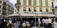 Sit at cafés and bistro and you'll hear locals talk about the weather during the Festival, la Croisette, Cannes, 17 Mary 2025 (Photograph: Emilie Gambade)